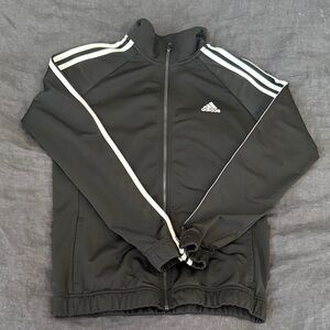 Adidas Black Zip up with White Accents